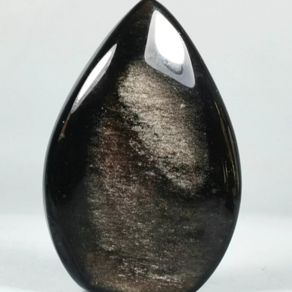 None Other - Natural Silver Flash Obsidian Stand-up Freeform Crystal
